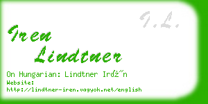 iren lindtner business card